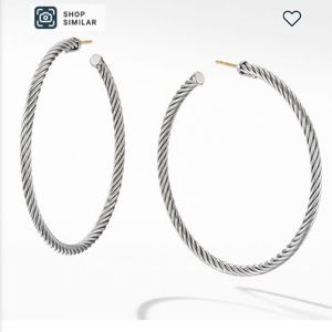 David Yurman Large Cable Hoop Earrings